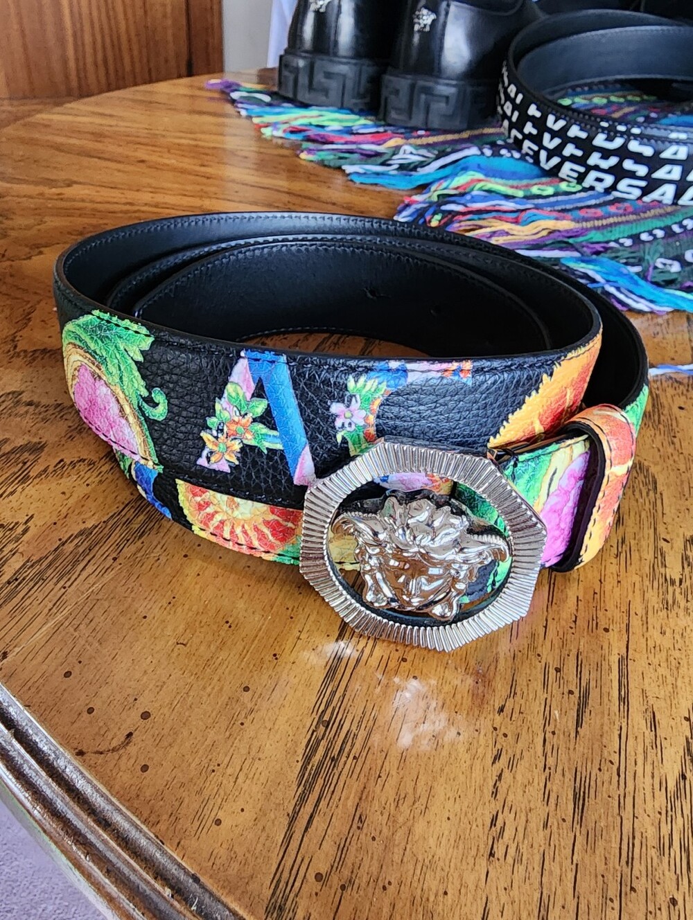 Versace Floral Belt (Cheaper On Depop)